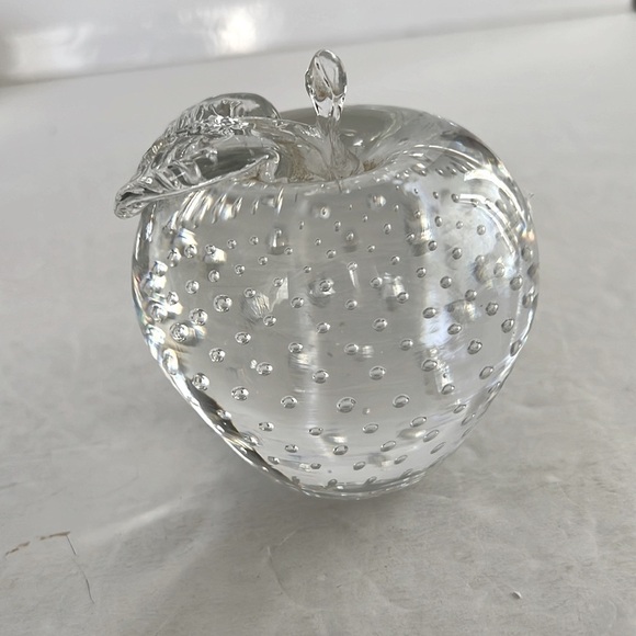 Vintage Handmade Pairpoint Control Bubble Apple Paperweight - Picture 4 of 6